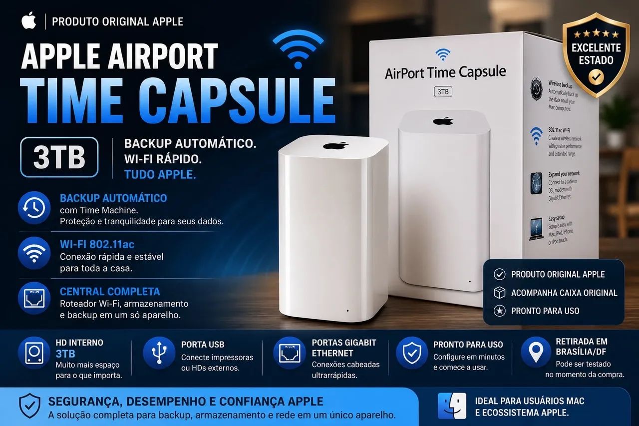 Apple AirMac Time Capsule 3TB アップル Apple AirPort Time Capsule 3TB - Original Apple - Periféricos e
