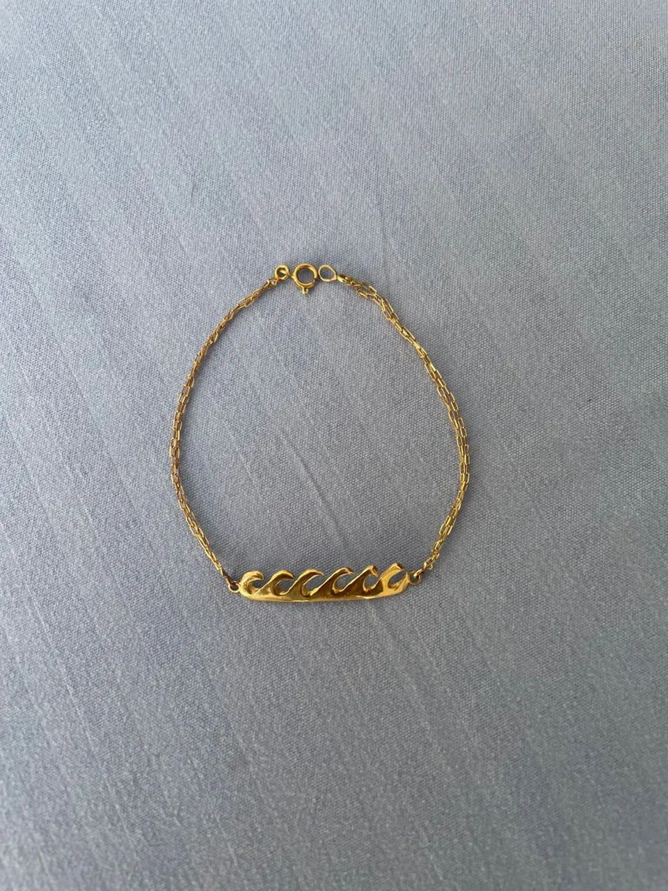 Pulseira ouro 18k tamanho 17 cm 