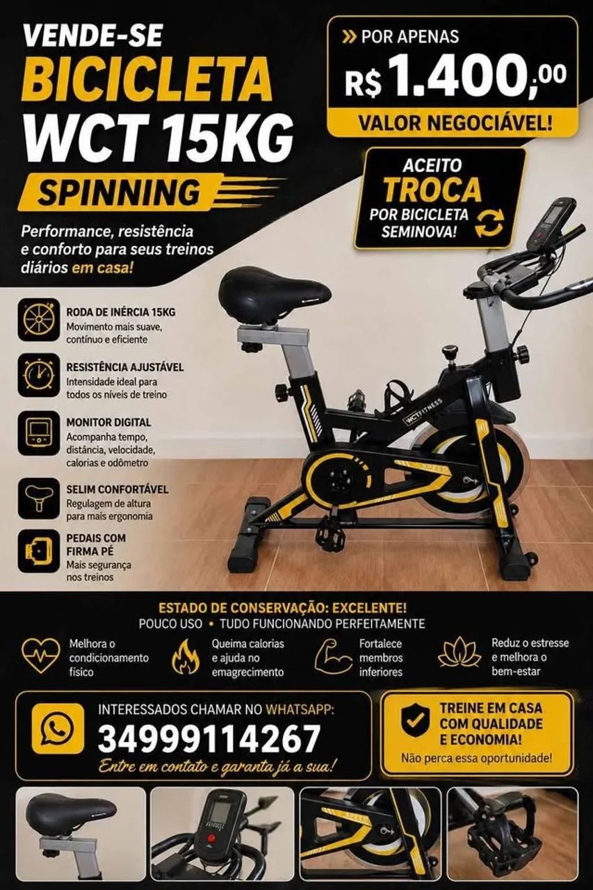 Bicicleta Spinning WCT 15kg