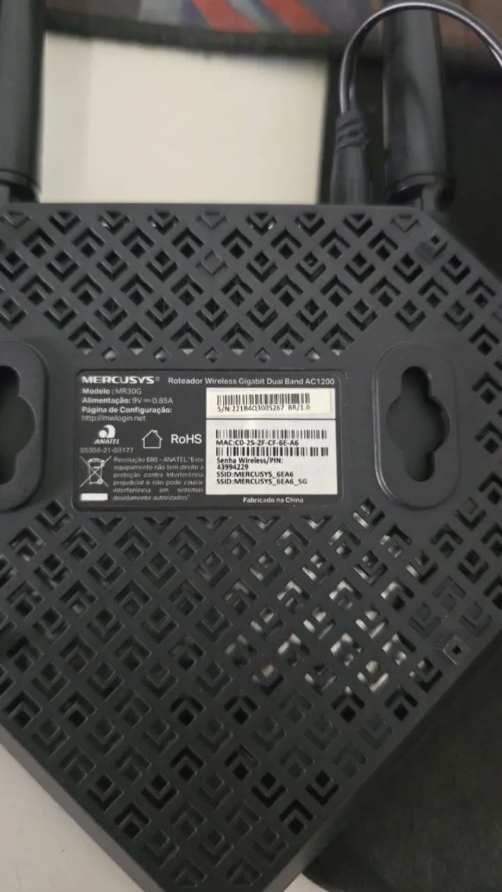 Roteador Mercusys MR30G AC1200 Gigabit Wireless Dual Band Preto - Foto 6
