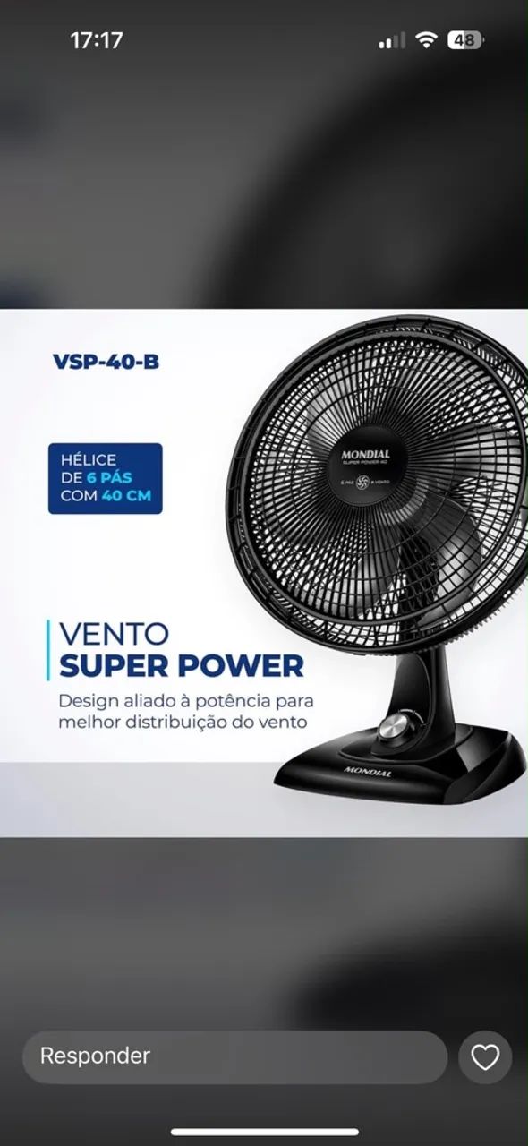 Ventilador de mesa 