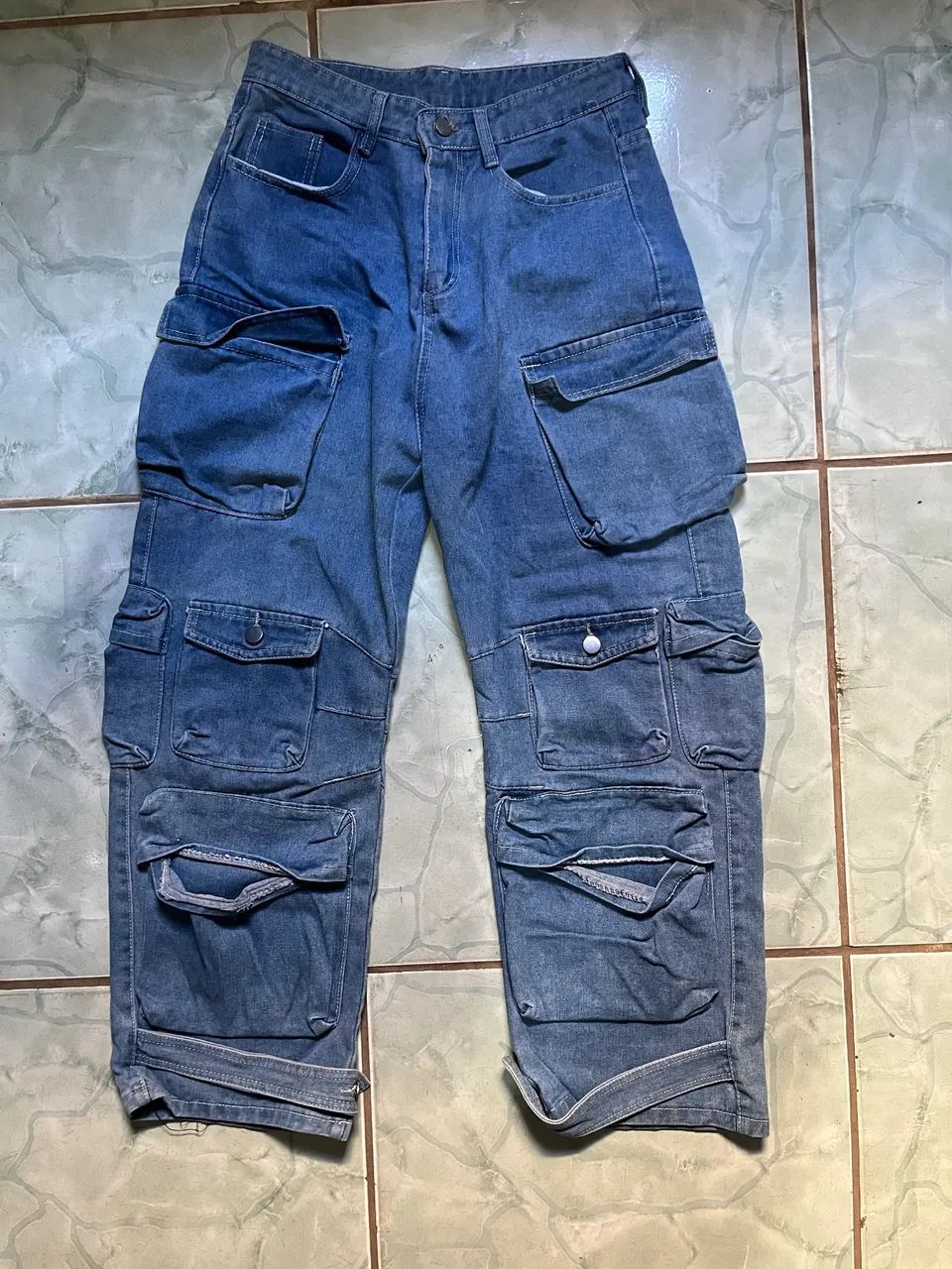 Calça multipockets jeans