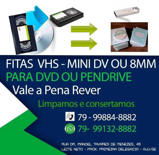 Fita de Video Cassete e Dvd