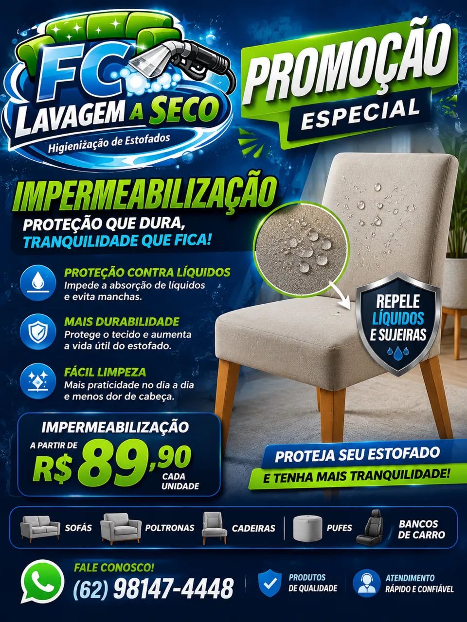 Higienização e impermeabilização - Foto 2