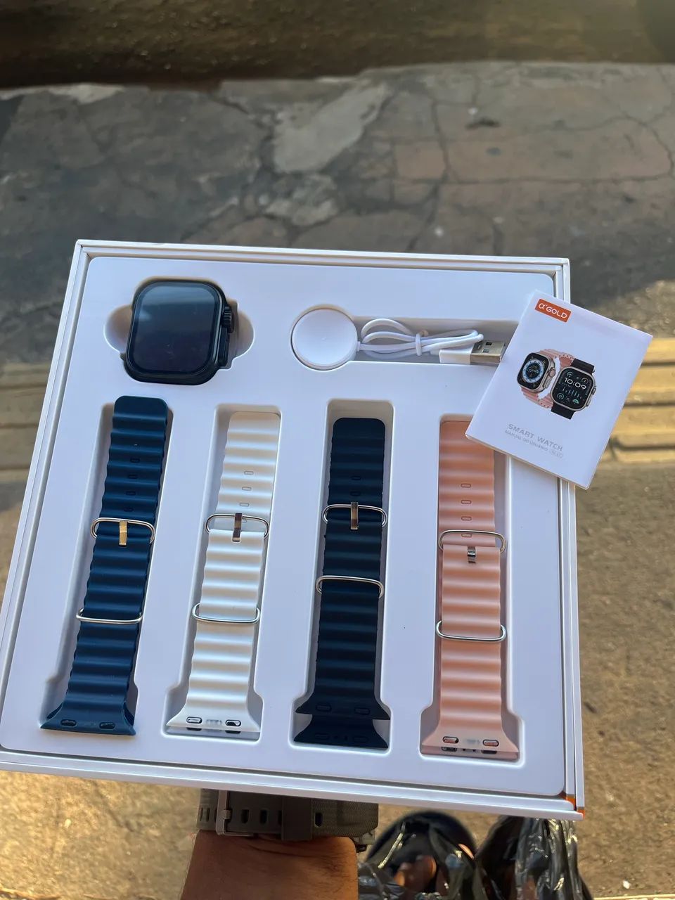 Smartwatch Super Amoled C/4 Pulseiras Rl-17 A-gold  ? - Foto 5
