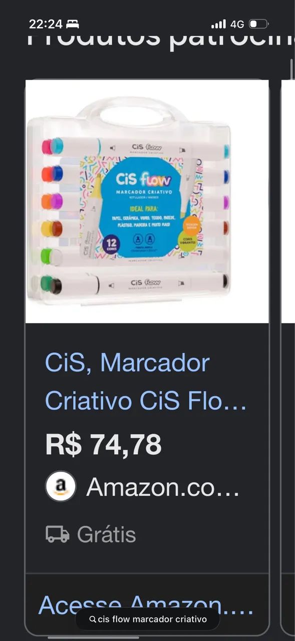 cis flor marcador criativo 12 cores  - Foto 4