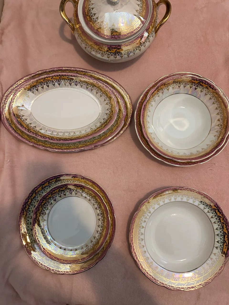 Aparelho de jantar vintage porcelana (Steatita - PR) 42 peças