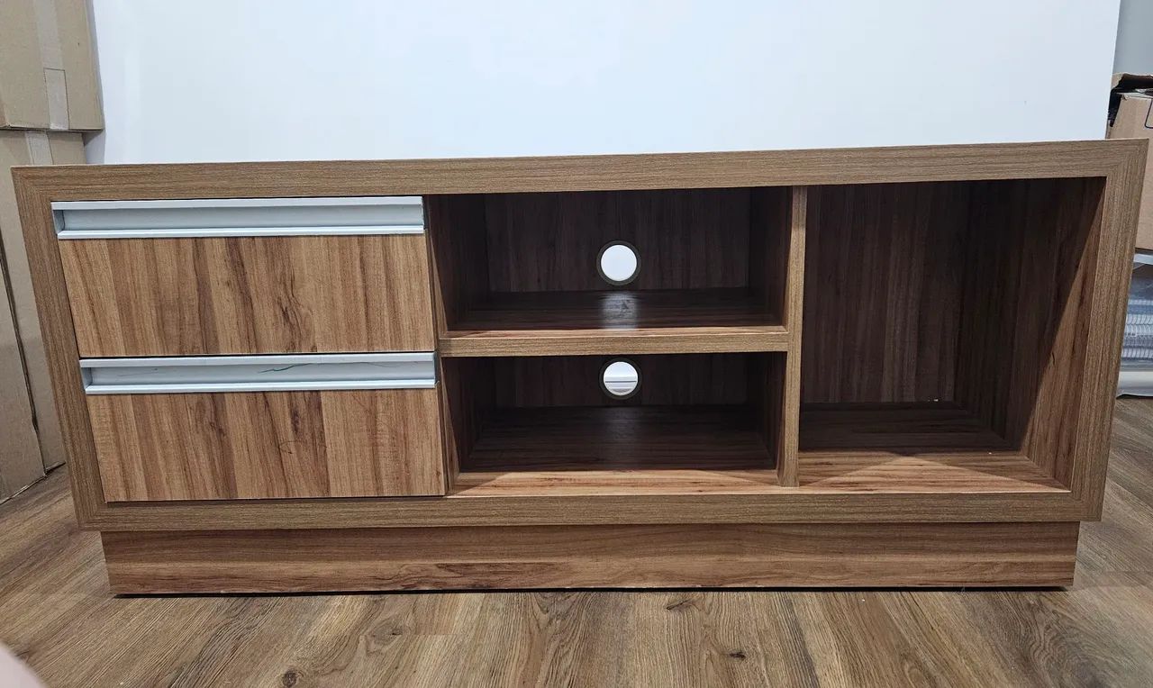 Rack  com gavetas e nichos