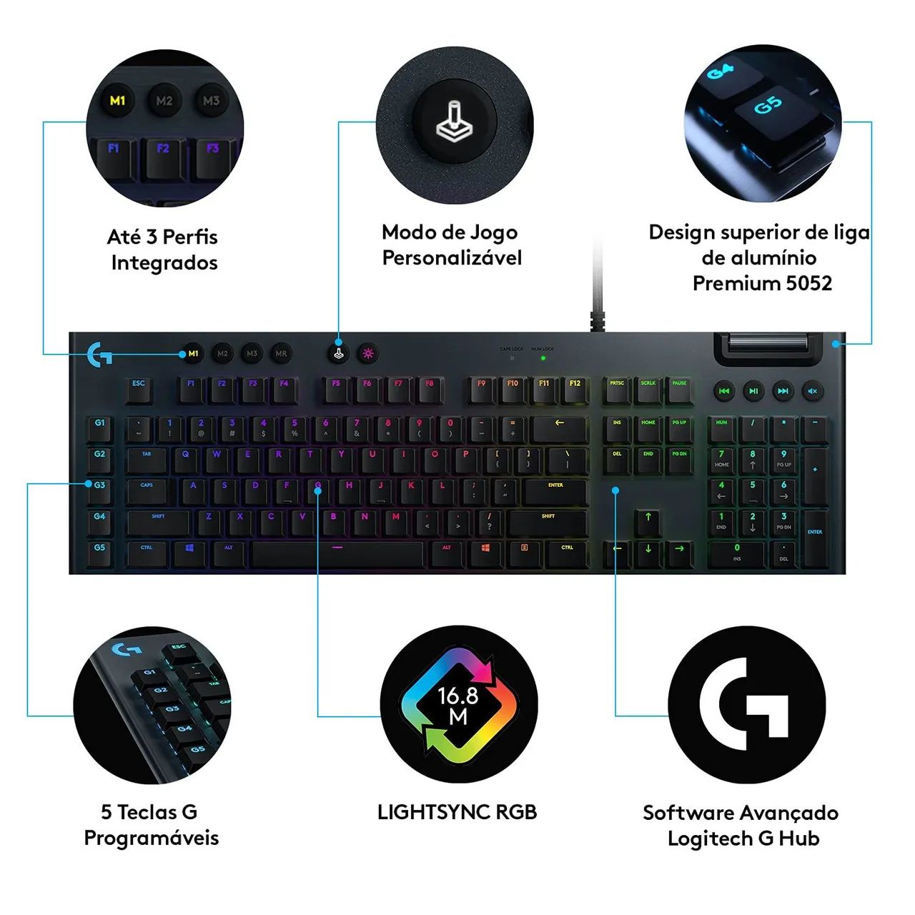 Teclado Logitech G815 Preto