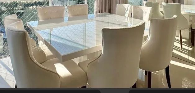 8 cadeiras estofadas para jantar  - Foto 5