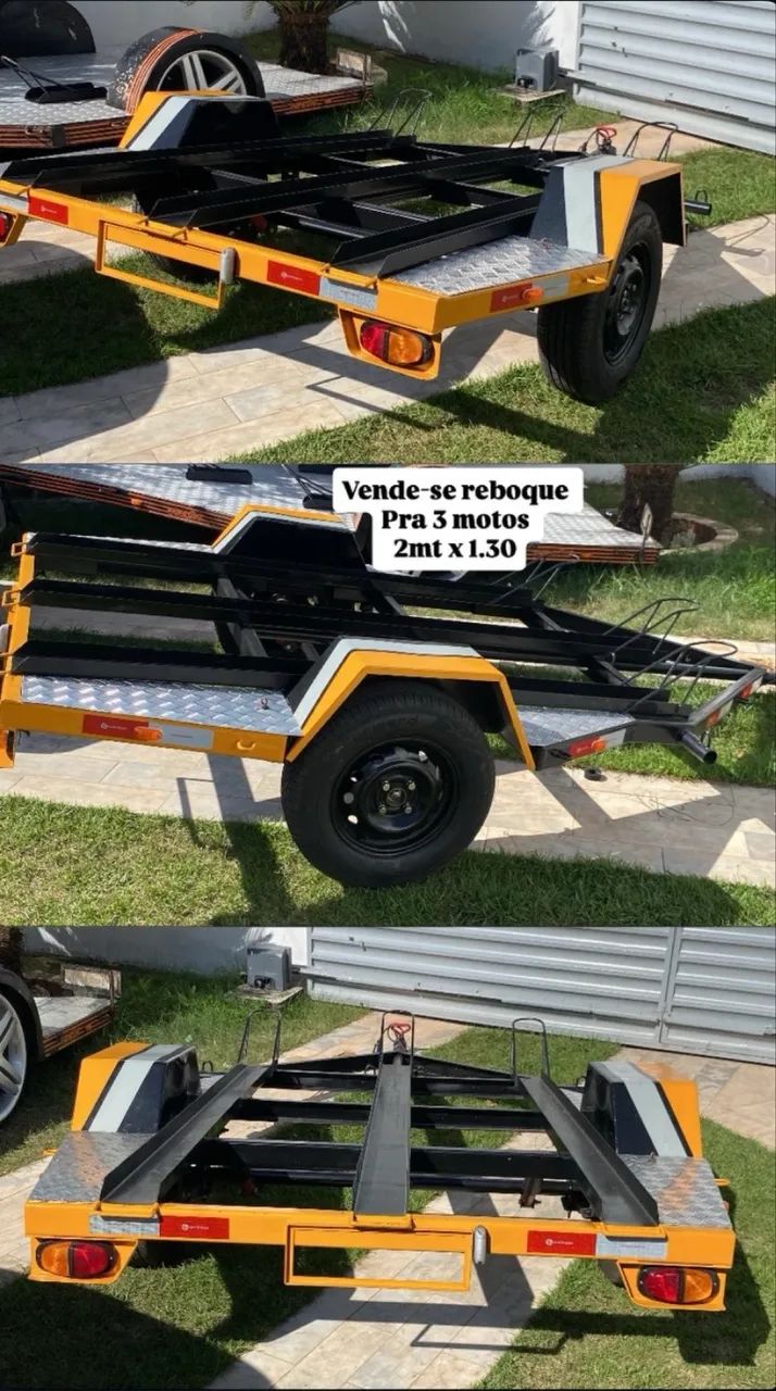 VENDE-SE REBOQUE PRA 3 MOTOS  - Foto 2