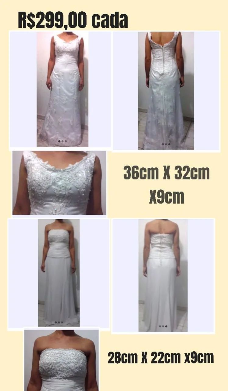 Vestidos de noiva tam. P usado