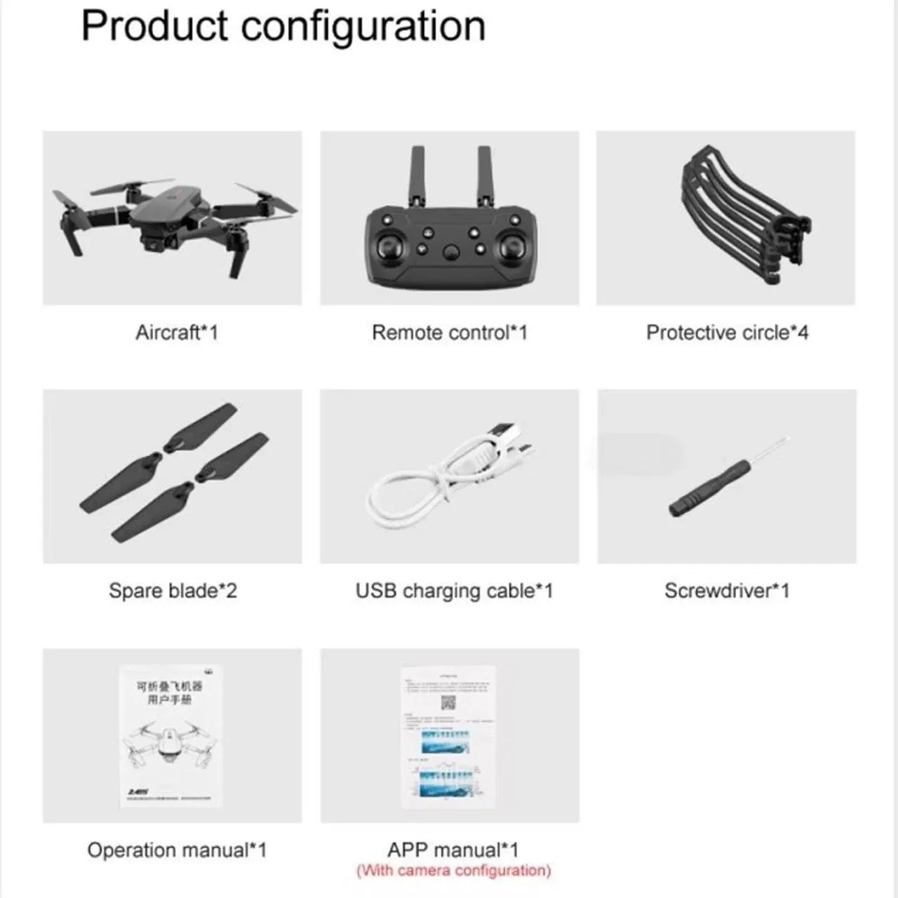 Drone E88 Dual Camera 4K Com 1 Bateria WI-FI PRETO NOVO - Foto 5