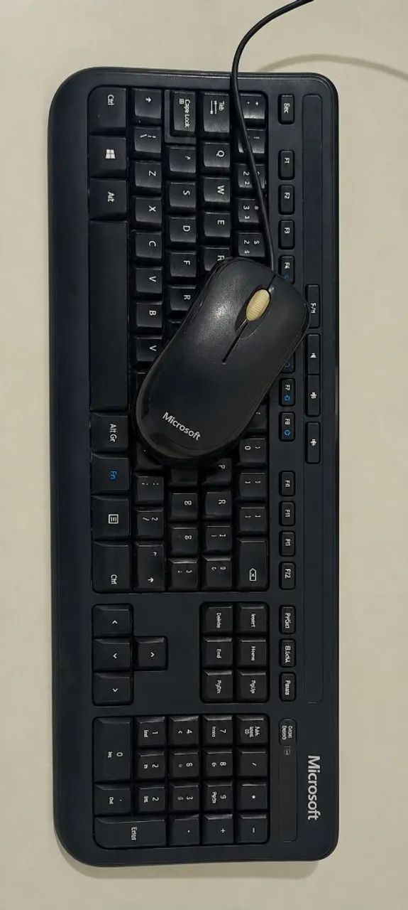 Kit Teclado e Mouse Microsoft Wired 600 USB - Perfeito Estado