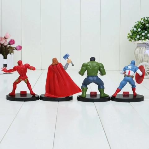 04 Miniaturas: Capitão América / Homem de Ferro / Hulk / Thor - Foto 2