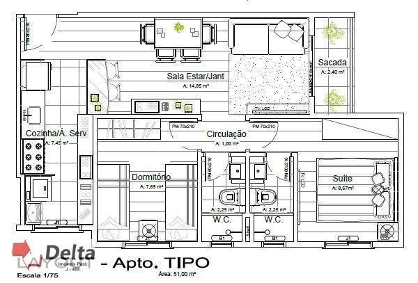 Apartamento com 2 dormitórios à venda, 62 m² por R$ 120.000 - Paricatuba - Benevides/PA - Foto 11