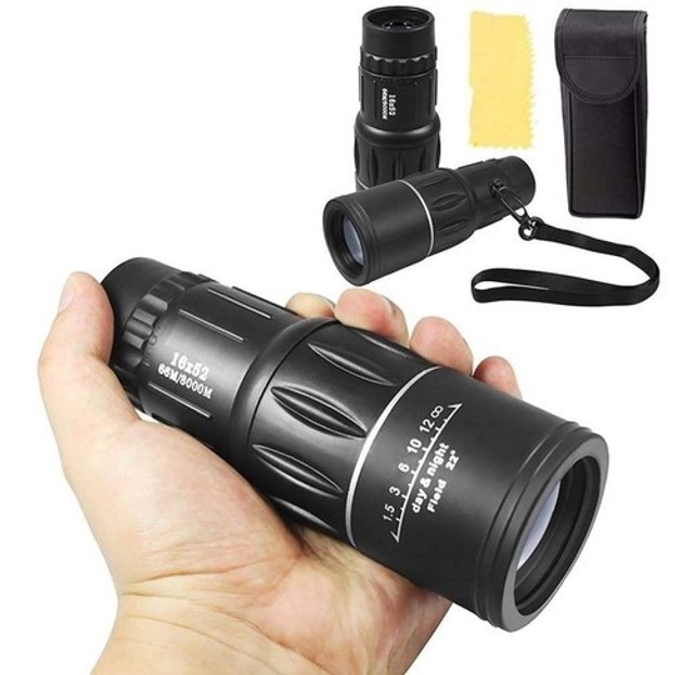 Binóculo Monóculo Zoom 16x52 Lente Aumento Tático Profissional