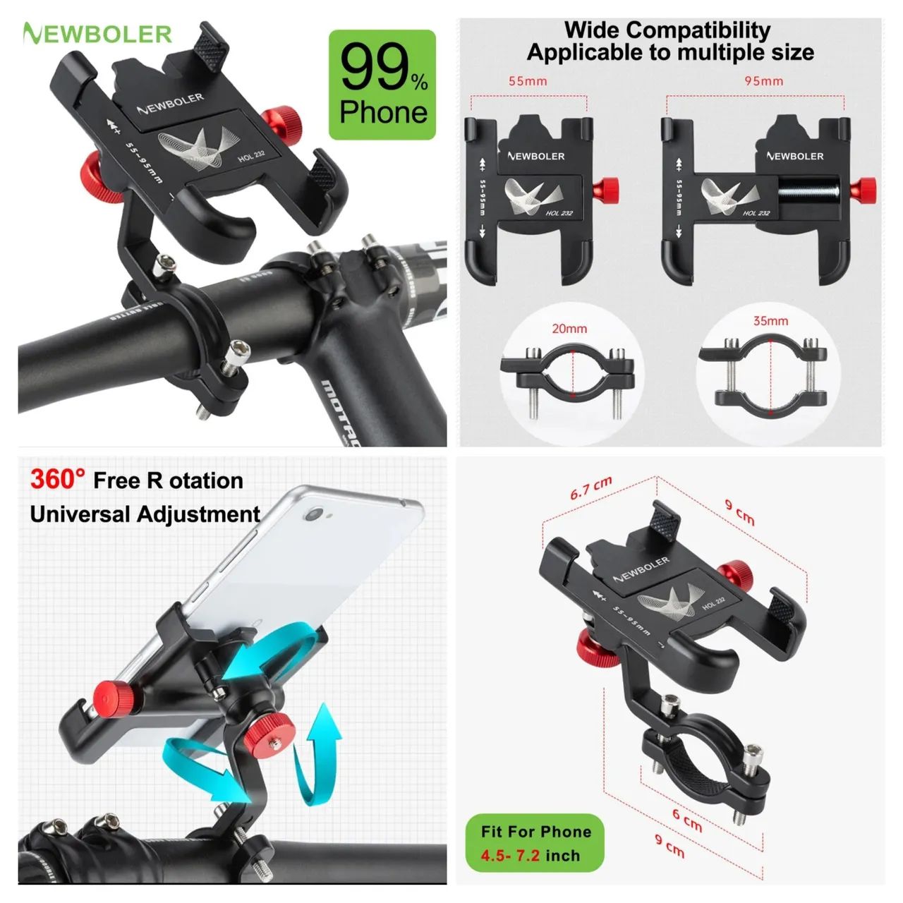 Suporte de Celular em Guidom. Todo em alumínio. 