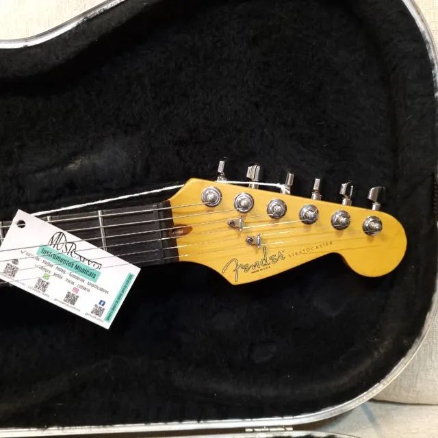 Guitarra Fender Strato American Standard 1997 All Black caps Tex Mex com Case (Musicalvo) - Foto 3