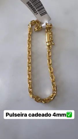 Pulseiras cadeado banhado a ouro 