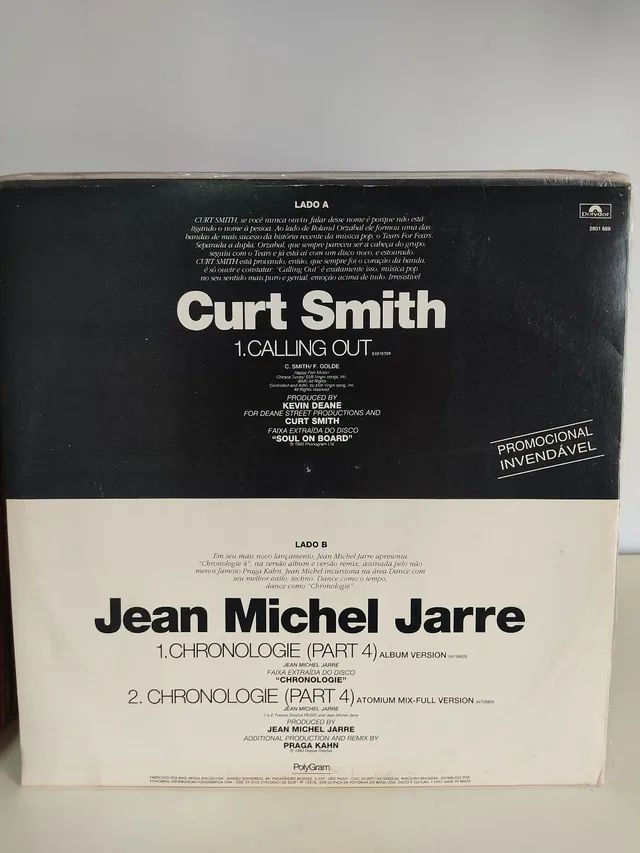LP disco vinil Curt Smith e Jean Michel Jarre. 1993 - Foto 2