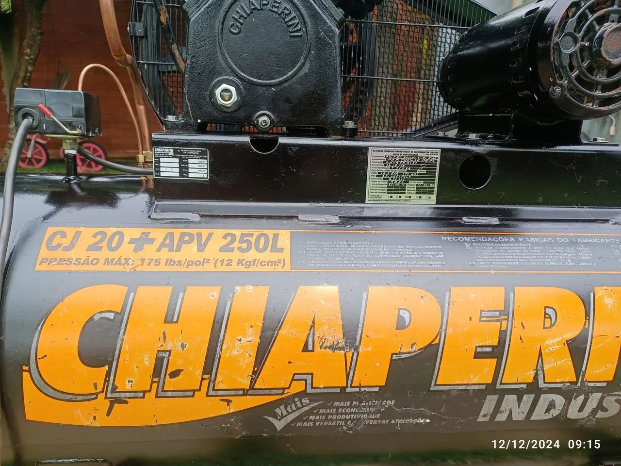 Compressor 250 litros 20 pés alta pressão  - Foto 5