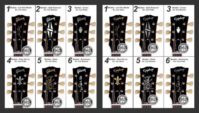 Kit de Adesivos: Escala ou Headstock Diversos Modelos - Foto 3