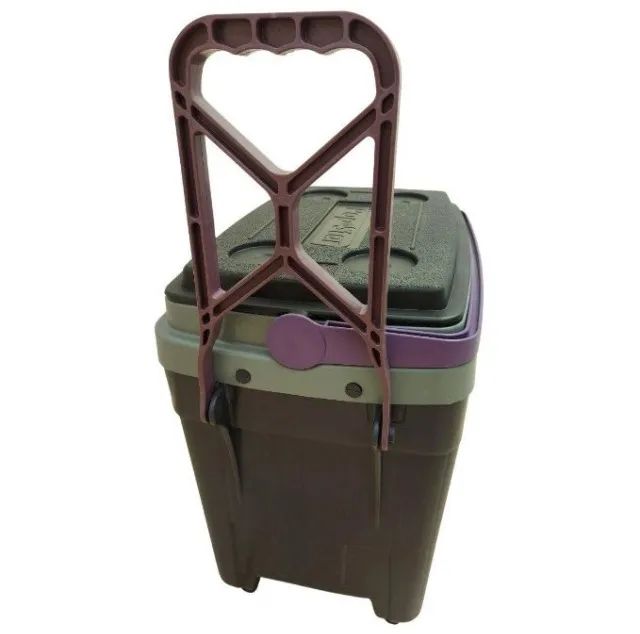 Cooler Caixa Térmica com Rodinha 34Litros Suporta 49Latinha 6Garrafa 2Lts Praia Camping AT - Foto 3