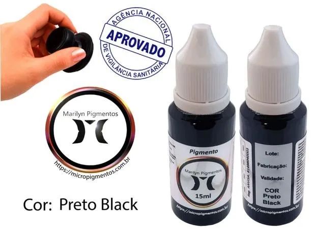 Pigmento Marilyn 15ml -  Preto Bleck - Foto 2