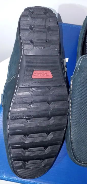 Mocassim em couro Pegada( masculino) cor: azul marinho/ Tam. 39 ( Novo) na caixa. - Foto 3