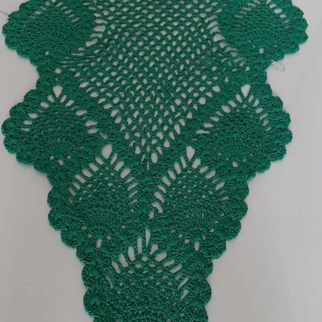 trilho para mesa em croche