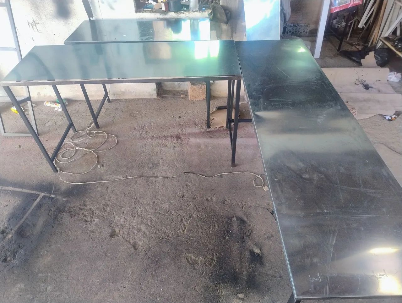 Mesas de metal para comércio - Foto 3