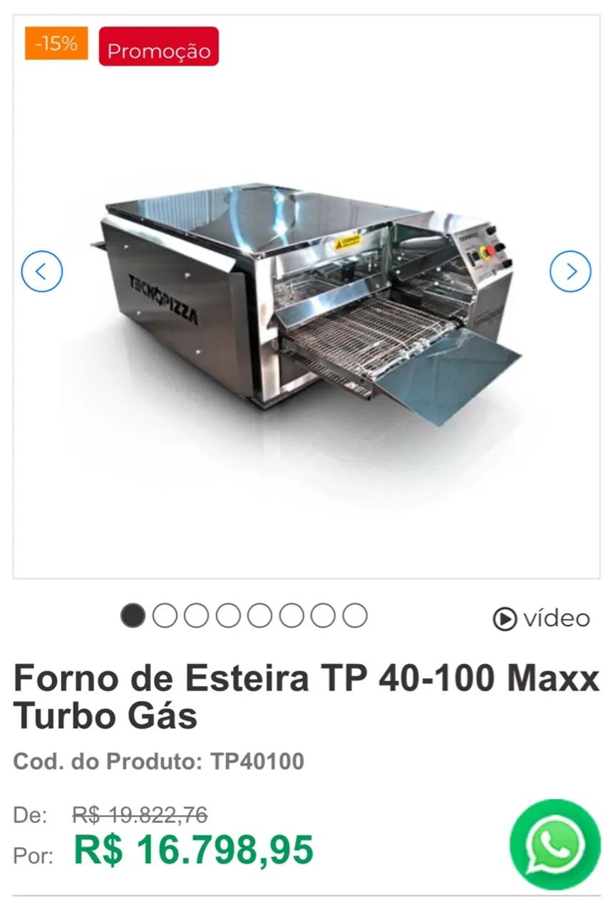 Forno esteira pizza - 48/100 turbo Gás  - Foto 5