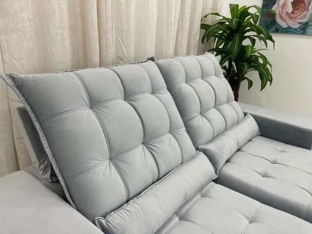 Sofá Retrátil Reclinável Small 2.00m Produto Novo Entrega Rápida - Foto 3