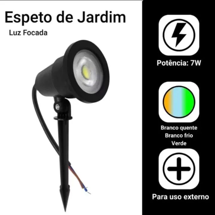 Espeto de Jardim 7W - Luz Focada - Para uso externo