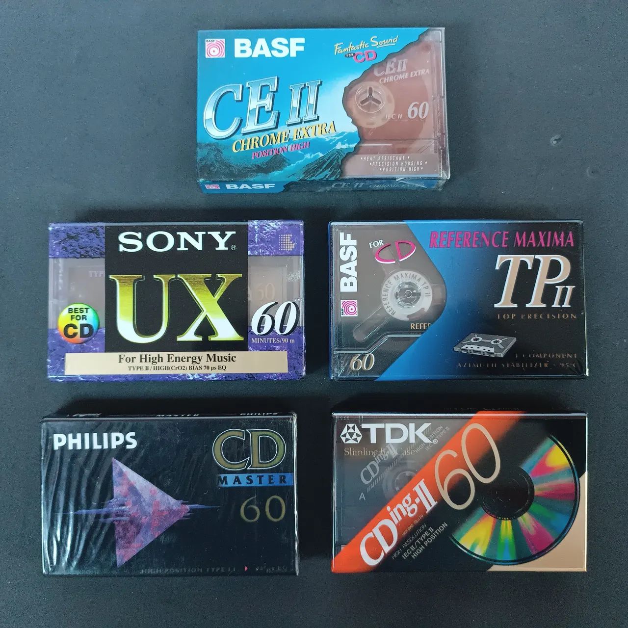 Fita Cassete basf tdk sony philips virgens chrome 