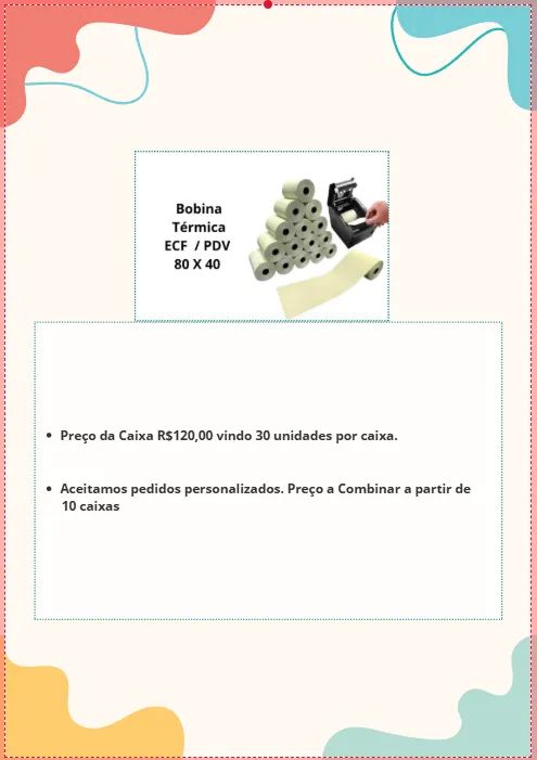 Bobinas térmicas e etiquetas com ribom e térmicas.