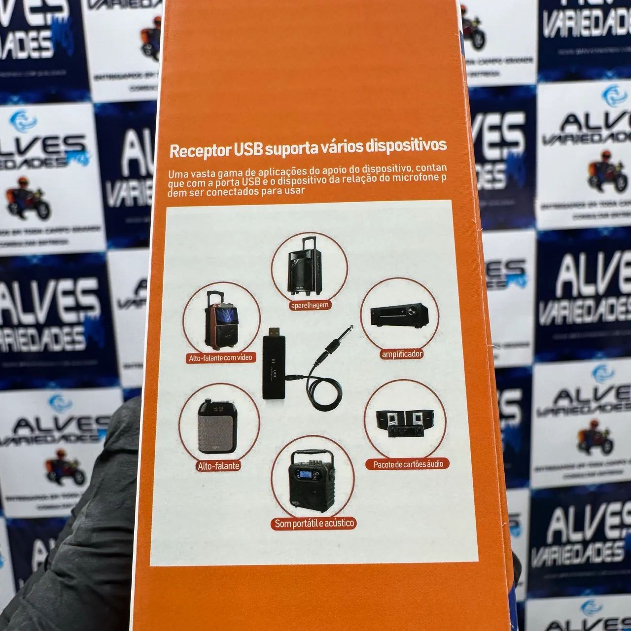 Microfone sem fio Com visor digital  - Foto 3