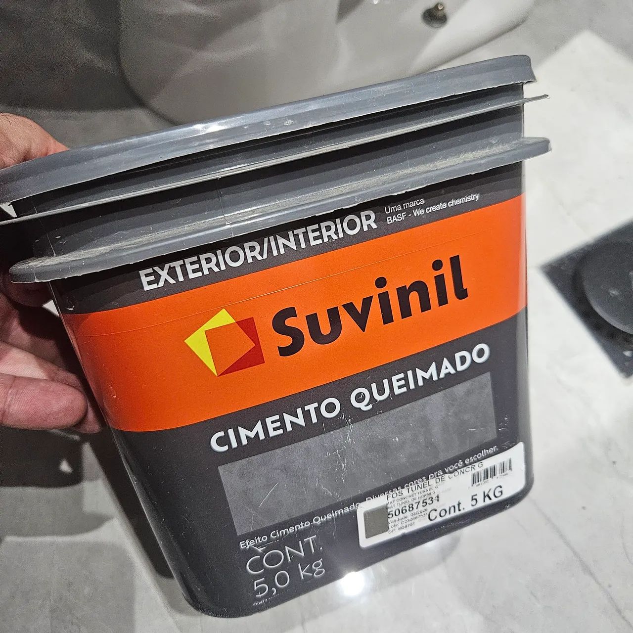 Balde Tinta cimento queimado tunel de para cimento queimado - Foto 4