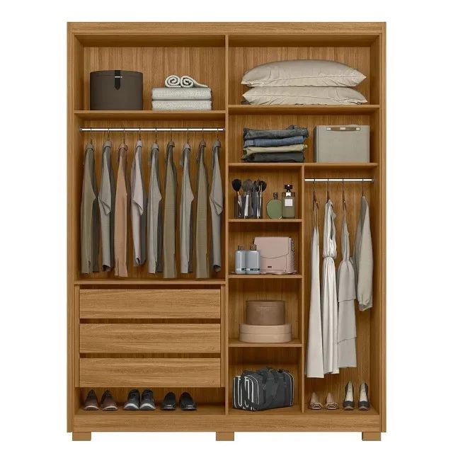 Guarda Roupa Casal com Espelho Novo Montagem Gratuita  - Foto 3