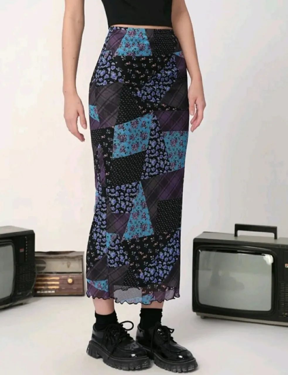 Saia midi Boho importada NOVA - Foto 2