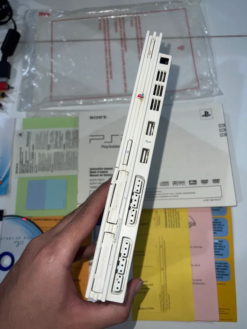 Ps2 slim ceramic white na caixa - Foto 3