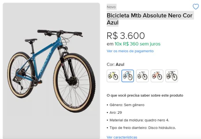 Bicicleta Mtb Absolute Nero 4 - quadro 17- 12X1 MARCHAS - Foto 4