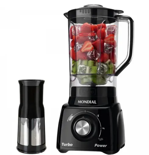 Liquidificador Mondial Turbo Power L-99 FB Preto 3 Vel. NOVO/GARANTIA DE FÁBRICA