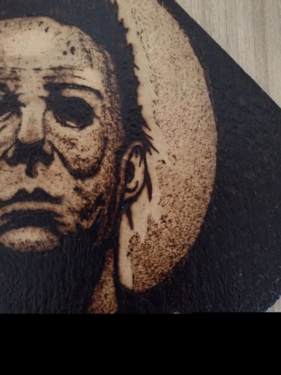QUADRO PIROGRAFADO EXCLUSIVO MICHAEL MYERS - Foto 4