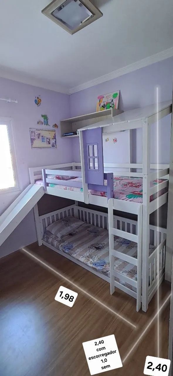 Beliche Montessoriana com Escorregador e casinha - Foto 3