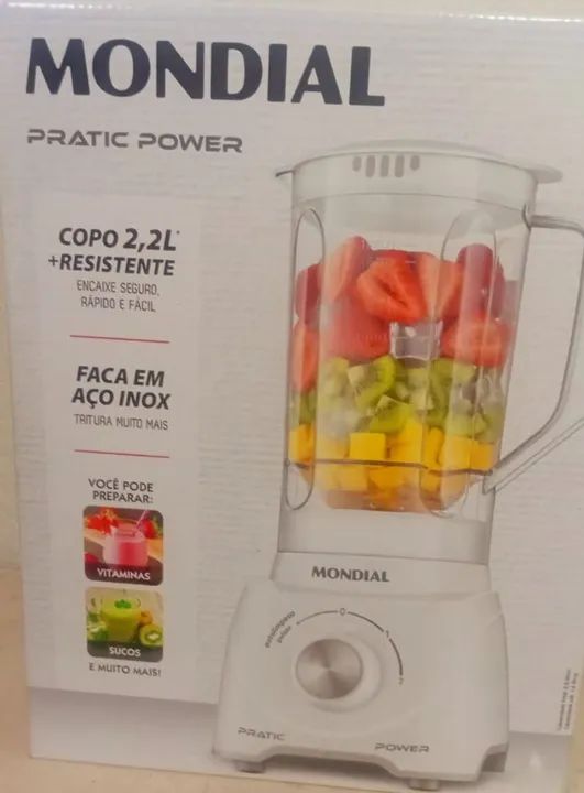 Liquidificador Mondial Pratic Power 2,2L - Novo