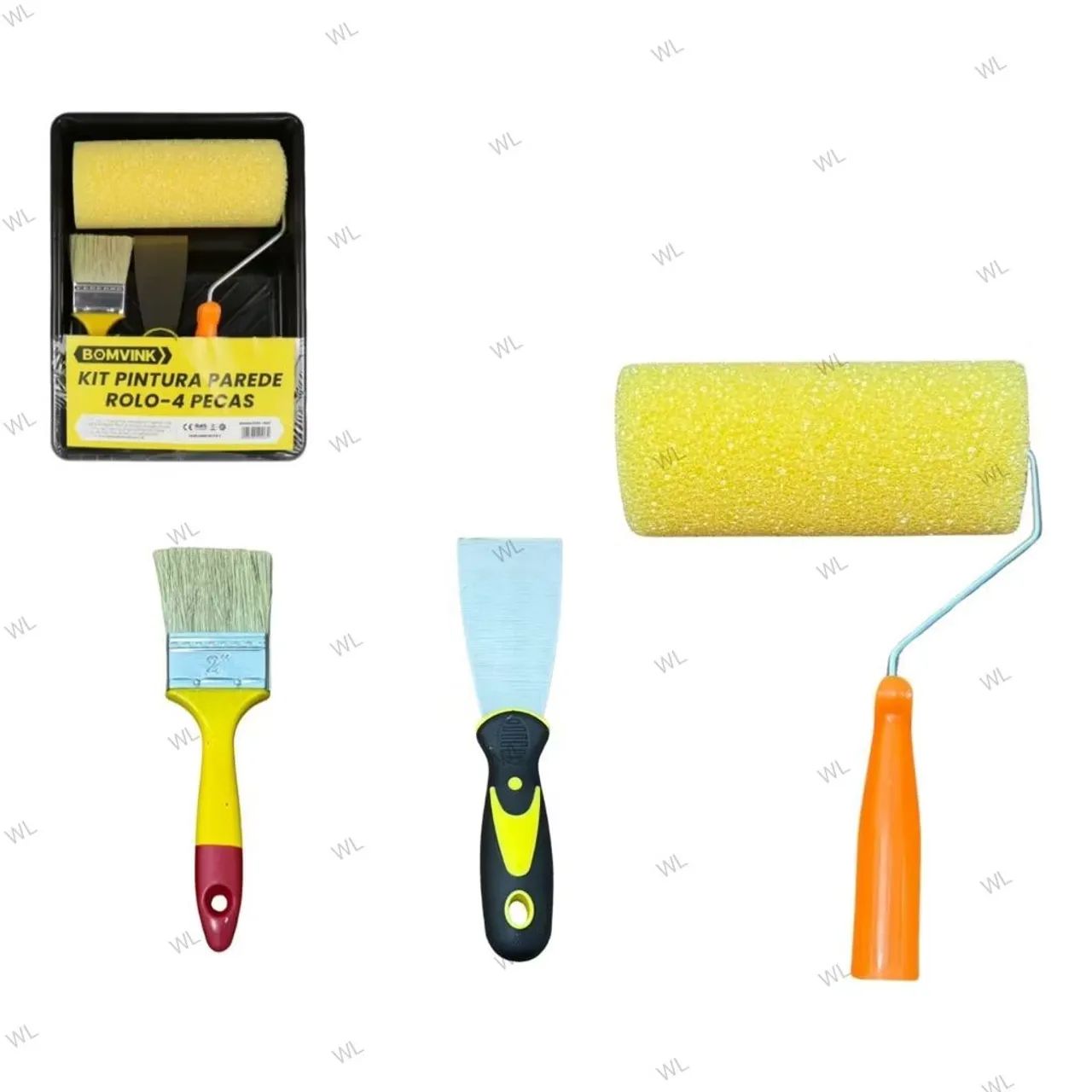 Kit Pintura Parede Rolo 4 Peças - Foto 2