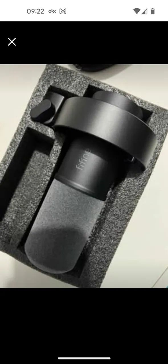 Microfone Fifine dinâmico Amplitank K688 podcast e suporte de microfone It Blue - Foto 4