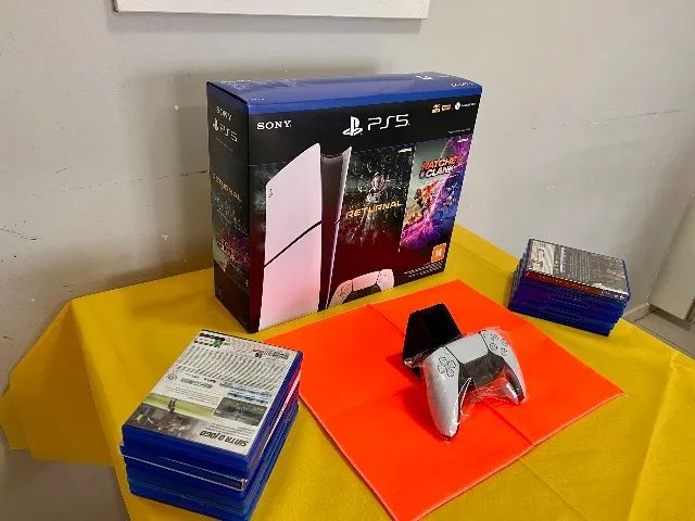 PS5 SLIM novo e seminovo na caixa+controle original sem fio+muitos jogos parcelo em 12X - Foto 3